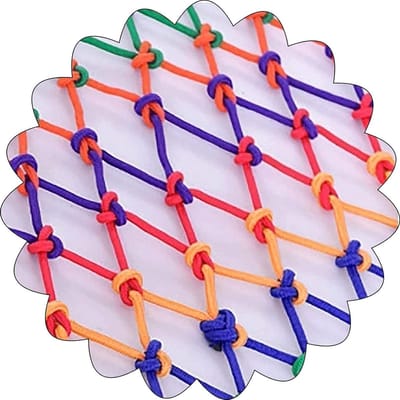 Veiligheidsnet Kinderen - Balkonhek Net - Valbeveiliging - Sterk Nylon Materiaal - 8cm Maaswijdte - Kleurrijk