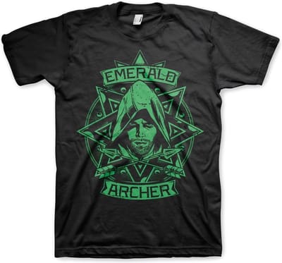 DC Comics Arrow Heren Tshirt -S- Emerald Archer Zwart