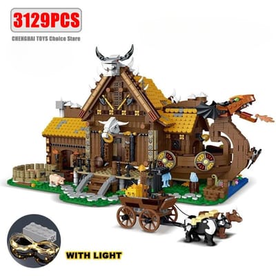 Hoge Kwaliteit 3129 Stukken Hoge Kwaliteit De Hoge Kwaliteit Vikingen Hoge Kwaliteit Huis Bouwstukken Speelsets Hoge Kwaliteit Sets Hoge Kwaliteit Met black