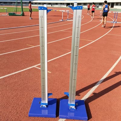 Hoogspring Standaard - Atletiek Standaard - Sport Training - Verstelbare Hoogte - Tot 230cm - Rood