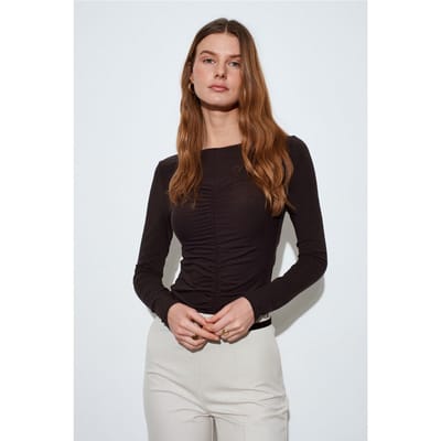 Slim Fit Bootlace Lange Mouwen Blouse