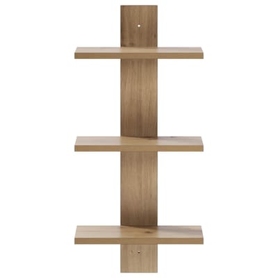 vidaXL - Wandplank - Artisanaal - eiken - 30 - x - 13,5 - x - 64,5 - cm - Bewerkt - hout