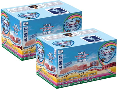 Renske Adult Multi Graanvrij - Hondenvoer - 2 x Kip Kalkoen Lam 12 x 395 g
