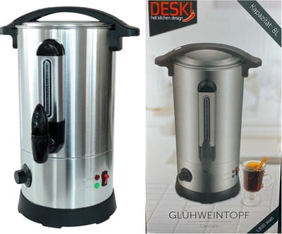 Glühwein ketel - Glühwein Container - Warme Dranken Ketel - 8 Liter - 1800W - Deski