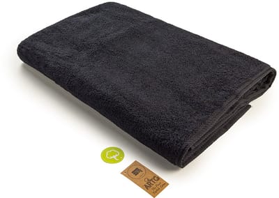 ARTG® Towelzz - XXXL Strandhanddoek - BIG TOWEL - 100% Badstof - Katoen - Zwart - Black -100 x 210 cm