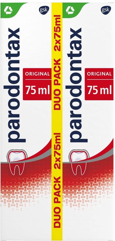 Parodontax - Original - dagelijkse - Tandpasta - tegen bloedend tandvlees - 2x75 ml