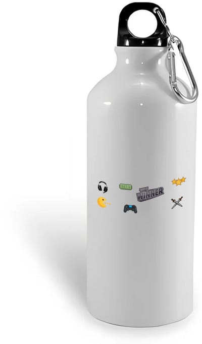 Hacebo® - Games waterfles - Gamen - de echte gamers - cadeau voor ieamand die houdt van gamen - verjaardagscadeau - gift - geschenk - water fles - 400ML