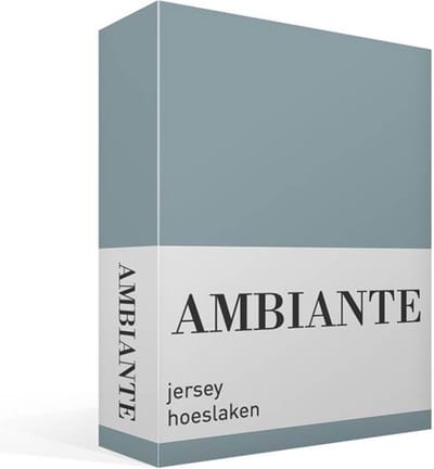Ambiante jersey hoeslaken - Lits-jumeaux - Blue