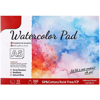 Waterverf Journal Dik Katoenpapier Tekenen Schilderen Schrijven Schetsboek voor Artistieke Studenten A5 (210x148x10mm/8.27x5.83x0.39in) gray