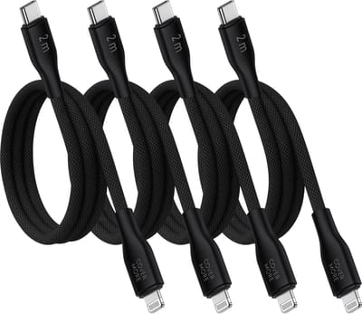 Usb C naar geschikt voor iPhone kabels - Geschikt voor Lightning naar usb C - Oplaadkabel - 4 stuks - 2 meter - Voordeelbundel