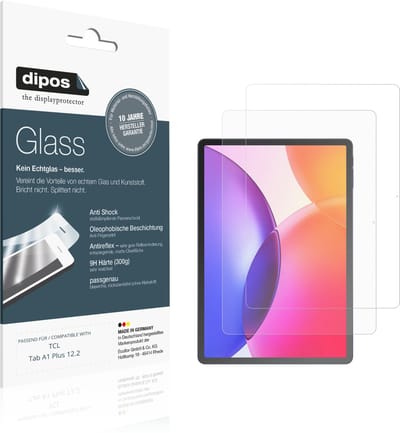 dipos – 2x Matte Pantserfolie geschikt voor TCL Tab A1 Plus 12.2 | 9H Screenprotector