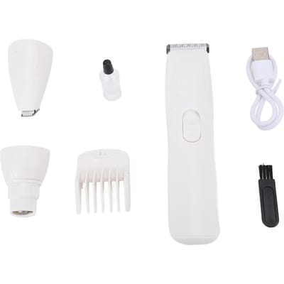 3 in 1 Huisdier Vachtverzorgingsset Geluidsarm Oplaadbaar Draadloos Elektrisch Hondenvacht Tondeuse Kit voor Huisdieren white