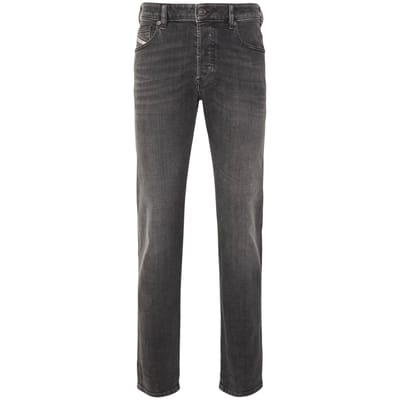 Diesel D-Yennox taps toelopende donkergrijze jeans