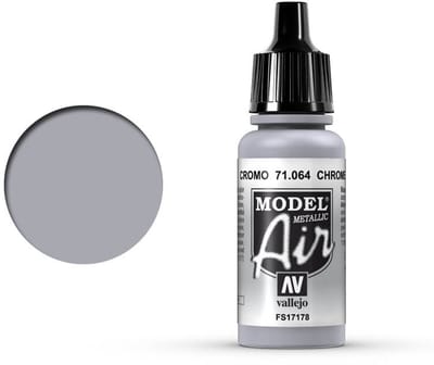 Vallejo Hobbyverf Acrylverf - 71064 Model Air Chrome - Acryl Verf flesje - 17 ml