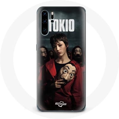 Coque pour Huawei P30 - La Casa De Papel - Tokyo Masque - Souple - Noir - Protection