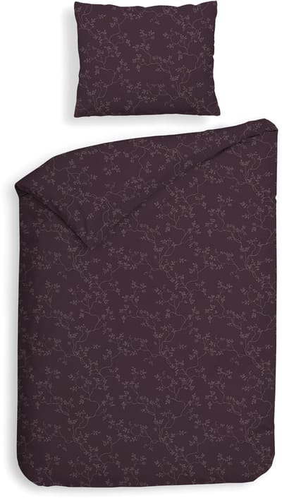 Heckettlane Dekbedovertrek Alloro - Effen Bedlinnen - 140x200-220 cm - Eenpersoons - Paars - Dekbedovertrek van 100% Katoen-Flanel