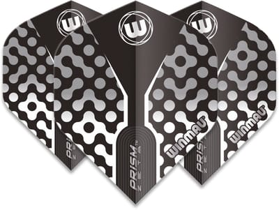 Winmau Prism Zeta Black & White - Dart Flights