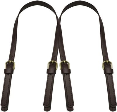 Verwijderbare Leren Tas Handvatten voor DIY Vervangingen - 2 Stuks Geschikt voor Handtassen, Schoudertassen en Shopper Tassen (Koffie)