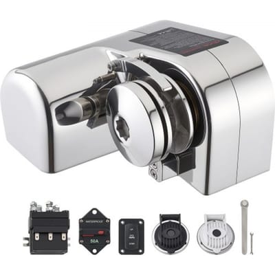 VEVOR elektrische vislier, 12V DC 600W, ankersysteem, geschikt voor 1/4-inch ketting en 9/16-5/8-inch nylon touw, max. trekvermogen 260 kg, constructie van roestvrij staal 316, voor boten van 7-9 m