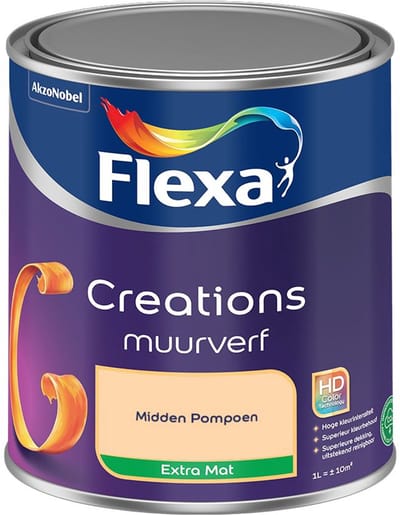 Flexa - Creations Muurverf Extra Mat - Midden Pompoen - Mengverf - 1 L