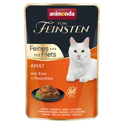 ANIMONDA vom Feinsten Eend, kalkoenfilet - nat kattenvoer  - 18 x 85g