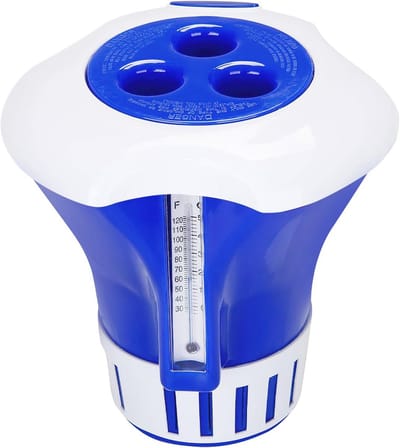 Instelbare 7 Inch Doseerdrijver met Thermometer voor Zwembaden - Automatische Chlorering en Bromeren