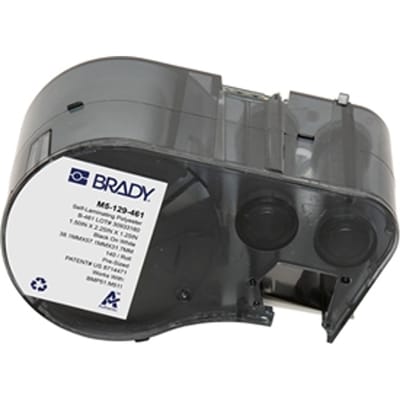 Brady M5-129-461 gelamineerde polyester labels zwart op wit/transparant | 57,15 mm x 38,1 mm (origineel)