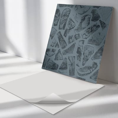 Wallfluent Vinyl Tegels - Houtpatroon in Verschillende Vormen Vinyl Tegels Zelfklevend - 30 cm x 30 cm - Grijs PVC Tegels - 9 stuks - Vierkant PVC Tegels - Texturen Plaktegels - Zelfklevende Vinyltegels - Plaktegels Keuken en Badkamer