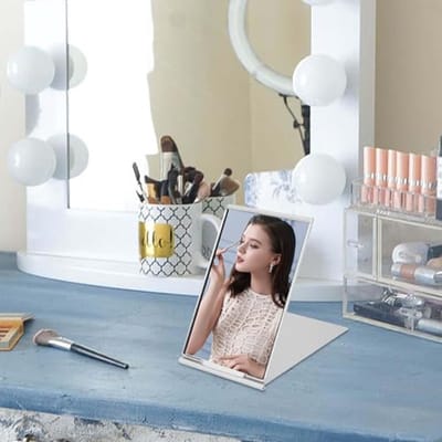 Draagbare Opvouwbare Reisspiegels - Set van 2 - Ideaal voor Make-up en Camping