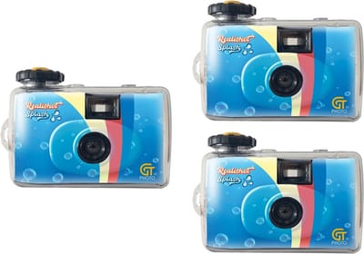 GT Photo GT27WP Realishot Splash - Set van 3 waterdichte wegwerpcamera's - 27 opnames, ideaal voor onderwater- en buitenfoto's