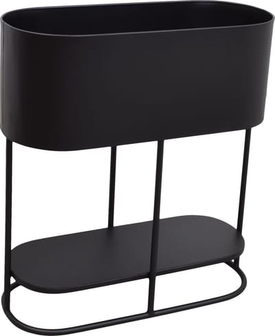 LOFT42 Vera Staande plantenbak Ovaal Zwart - Metaal - 55x70x20