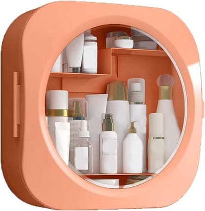 Opbergdoos Wandmontage - Cosmetica Houder - Sieraden Organiseren - Punch-free Ontwerp - Grote Capaciteit - Transparant