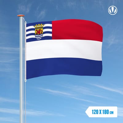 Vlag Nederland met inzet Zeeuwse vlag 120x180cm