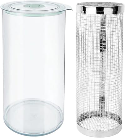 Paneer Shaker - Kruiden Dispenser Paneren Kom - Gelijkmatig Paneren - 360 Graden Roller - 18x35cm - Transparant
