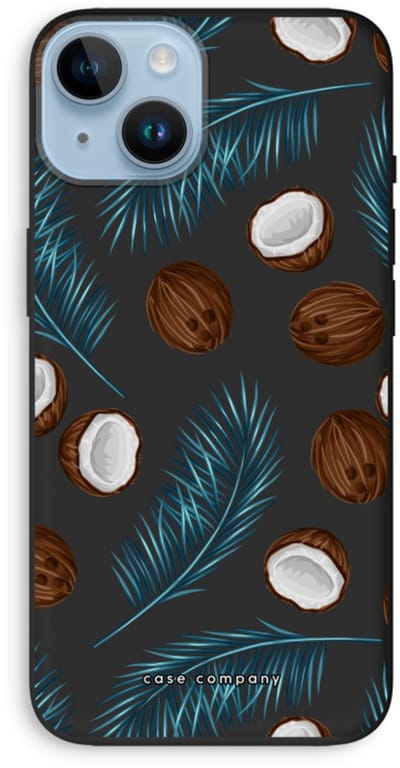 Case Company® - Hoesje geschikt voor iPhone 14 hoesje - Kokosnoot - Biologisch Afbreekbaar Telefoonhoesje - Bescherming alle Kanten en Schermrand