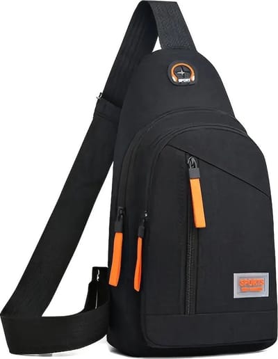 Crossbody Tas Heren Met 3 Vakken I Schoudertas I Heuptas I Sling Bag I Met Hoofdtelefoon Kabel Opening I Anti Diefstal I Waterafstotend I Zwart