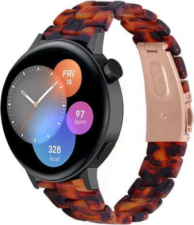 Strap-it Resin smartwatch bandje - geschikt voor Huawei Watch GT 2 42mm / GT 3 42mm / GT 3 Pro 43mm - lava