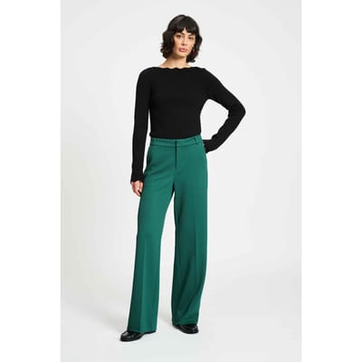 POM Amsterdam Pants - Lara Pine Green Size: 34 | Wide-Leg & Flared Pants Outlet | Dames | Groen