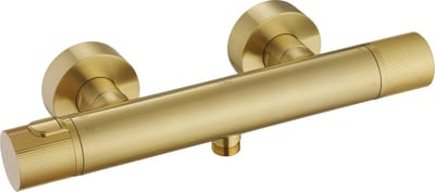 Ben engraved Line Thermostatische Douchekraan - 15 cm - Messing - Thermostaatkraan