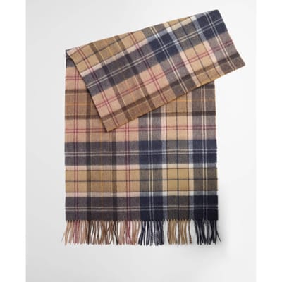 Barbour serena tartan scarf lsc0477 tn39 birchwood/muted tartan