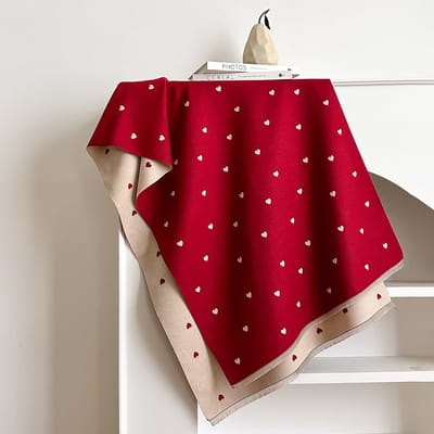 Dames sjaal - Lange sjaal - Dubbelzijdige warme deken - Geschikt voor lente, herfst en winter - 185*65cm - Rood