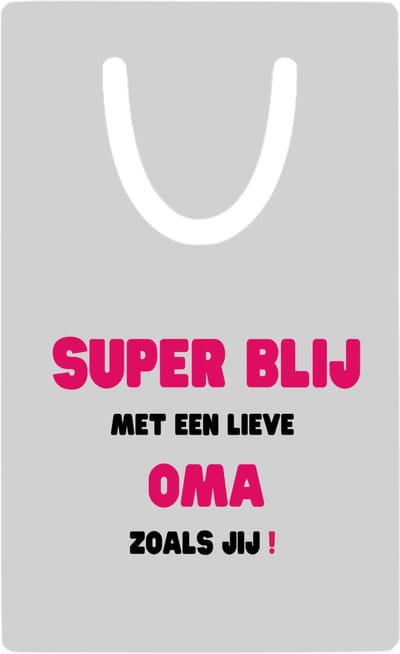 Hacebo® - super blij met een lieve oma zoals jij metalen boekenlegger - Oma - de liefste oma - verjaardag - cadeautje voor oma - oma artikelen - kado - geschenk Bladwijzer boekenleggers - 7.6 cm x 5cm