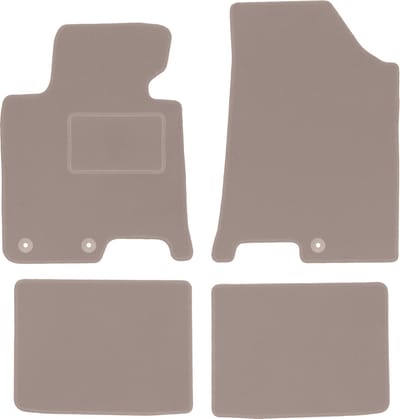 Beige velours matten voor: Hyundai i40 stationwagen, sedan (2011-)