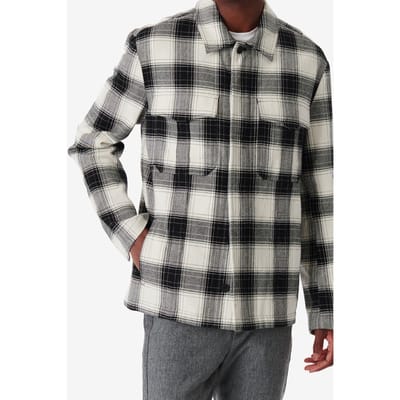 IRO Paris Fulvio Overshirt Mixed White Größe: S | Casual hemden Outlet | Herren | Weiß