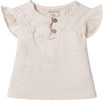Noppies Girls Top Chippewa short sleeve Meisjes T-shirt - Shifting sand - Maat 56