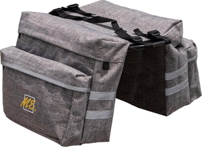 Dubbele fietstas - Compact 26L Draagbaar- Waterafstotend - Ritssluiting