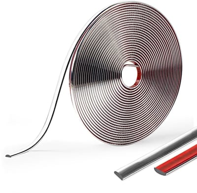 Flexibele Decoratieve Moulding - Zelfklevende Wandafwerking voor Muren, Spiegels en Plafonds, Waterdicht en Zacht (8mm-Zilver)