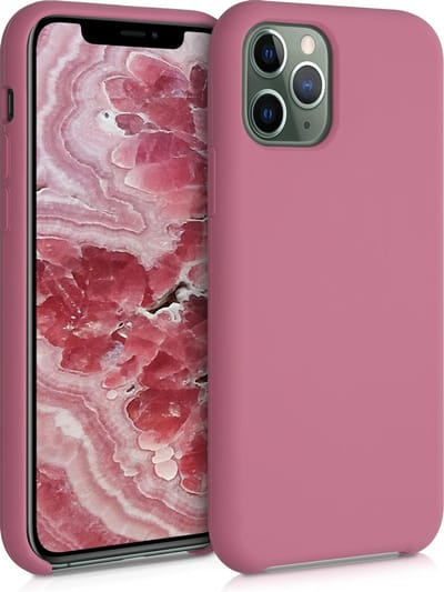 kwmobile telefoonhoesje geschikt voor Apple iPhone 11 Pro - Hoesje met siliconen coating - Smartphone case in donkerroze