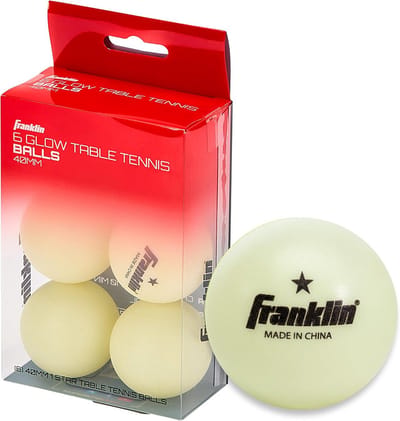 Glow-in-the-Dark Tafeltennisballen 40mm - 6 Stuks
