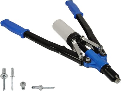 Klinknageltang Set - Blindklinktang - Bevestigen Metalen - Hoge Hefboomwerking - 150 Klinknagels - Zilver Zwart Blauw
